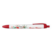 Red Christmas Flamingo Name Stift (Oberseite)