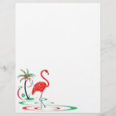 Red Christmas Flamingo Papier (Vorderseite)