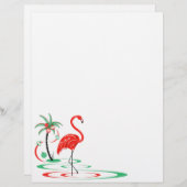 Red Christmas Flamingo Papier (Vorne/Hinten)