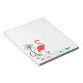 Red Christmas Flamingo Platz Notizblock (angewinkelt)