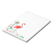 Red Christmas Flamingo Platz Notizblock (Rotiert)