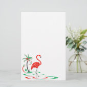 Red Christmas Flamingo Schreibtisch Briefpapier (Stehend Vorderseite)