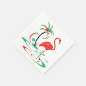 Red Christmas Flamingo Serviettenpapier Serviette (Ecke)