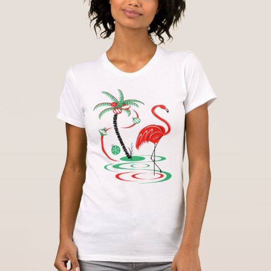 Red Christmas Flamingo T - Shirt women' (Vorderseite)