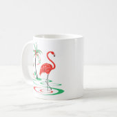 Red Christmas Flamingo Tasse (Vorderseite Links)