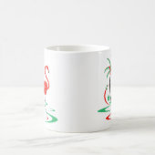 Red Christmas Flamingo Tasse (Mittel)