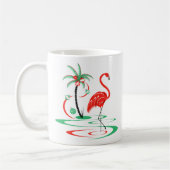 Red Christmas Flamingo Tasse (Links)