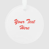Red Christmas Flamingo Text Acryl rund Ornament (Rückseite)