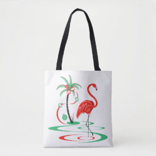 Red Christmas Flamingo überall in der Tasche