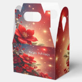 Red Christmas Floral Holiday Gift Box Geschenkschachtel (Geöffnet)