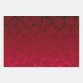 Red Christmas Floral sukculent Muster Metallic Geschenkpapier Set (Vorderseite 2)