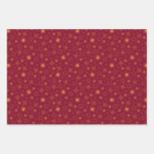 Red Christmas Forest Village Birds Snowflakes Geschenkpapier Set (Vorderseite 2)