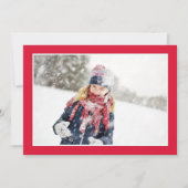 Red Christmas Foto Mistletoe Template Feiertagskarte (Vorderseite)