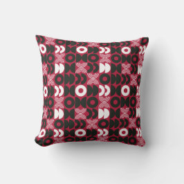 Red Christmas Geometric Modern Kissen