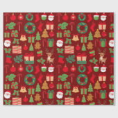Red Christmas Geschenk Alles Geschenkpapier (Flach)
