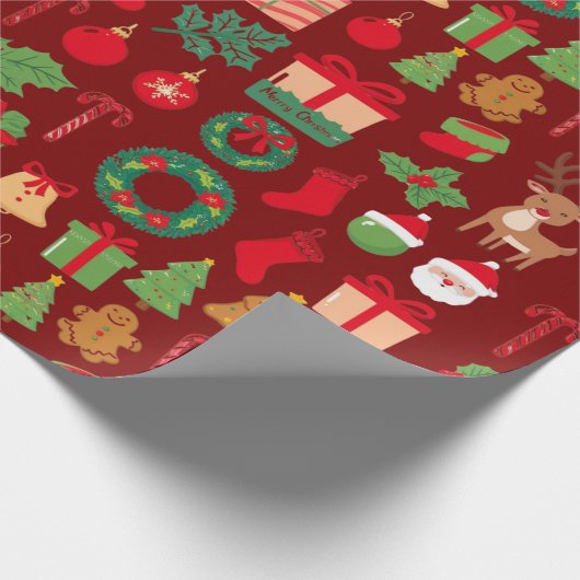 Red Christmas Geschenk Alles Geschenkpapier (Ecke)