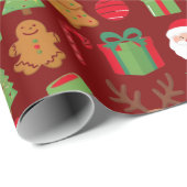 Red Christmas Geschenk Alles Geschenkpapier (Rolleneckpunkt)
