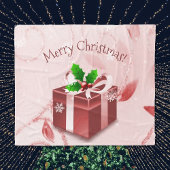 Red Christmas Geschenk Blanket Fleecedecke