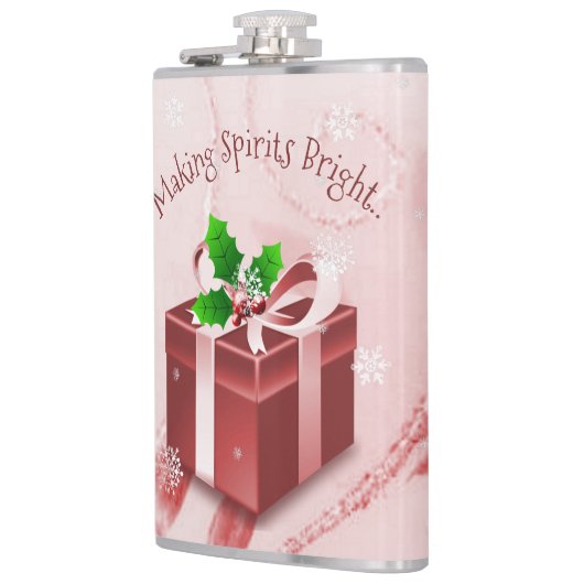 Red Christmas Geschenk Flask Flachmann (Links)