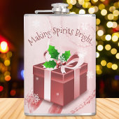Red Christmas Geschenk Flask Flachmann