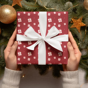 Red Christmas Geschenk Illustration Holliday Geschenkpapier