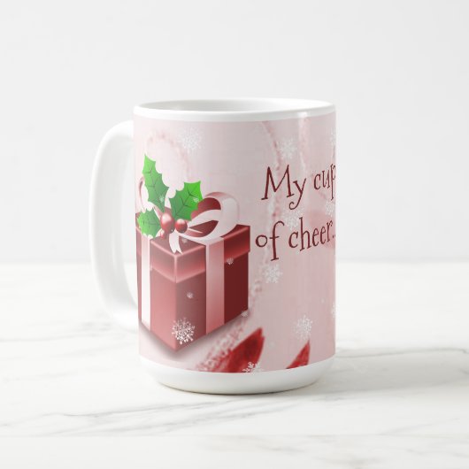 Red Christmas Geschenk Kaffee Tasse (Vorderseite Links)