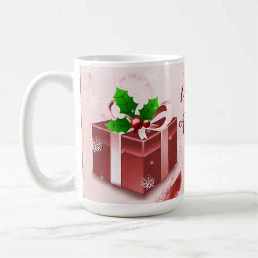 Red Christmas Geschenk Kaffee Tasse (Links)