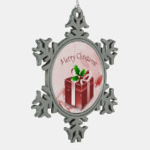 Red Christmas Geschenk Ornament (Links)