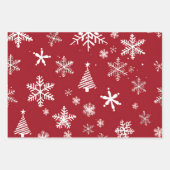 Red Christmas Geschenk Wrap, Holiday Designs Geschenkpapier Set (Vorderseite)