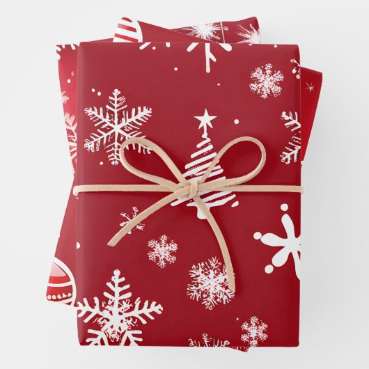 Red Christmas Geschenk Wrap, Holiday Designs Geschenkpapier Set (Beispiel)