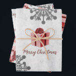Red Christmas Geschenk Wrapping Paper Sheets Geschenkpapier Set<br><div class="desc">Wrap Geschenke für unter dem Weihnachtsbaum in dieser Weihnachtszeit mit Red Christmas Geschenk Wrapping Paper. Das Wrapping Paper Design zeichnet sich durch ein lebendiges,  verpacktes Weihnachtsgeschenk aus,  das mit grauen und weißen Schneeflocken auf grauem Grunge-Hintergrund geschmückt ist. Mit diesem Design sind auch zusätzliche Geschenk- und Urlaubsartikel erhältlich.</div>