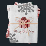 Red Christmas Geschenk Wrapping Paper Sheets Geschenkpapier Set<br><div class="desc">Wrap Geschenke für unter dem Weihnachtsbaum in dieser Weihnachtszeit mit Red Christmas Geschenk Wrapping Paper. Das Wrapping Paper Design zeichnet sich durch ein lebendiges,  verpacktes Weihnachtsgeschenk aus,  das mit grauen und weißen Schneeflocken auf grauem Grunge-Hintergrund geschmückt ist. Mit diesem Design sind auch zusätzliche Geschenk- und Urlaubsartikel erhältlich.</div>