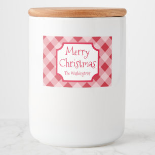 Red Christmas Geschenke Tags Jar Stickers Labels Lebensmitteletikett