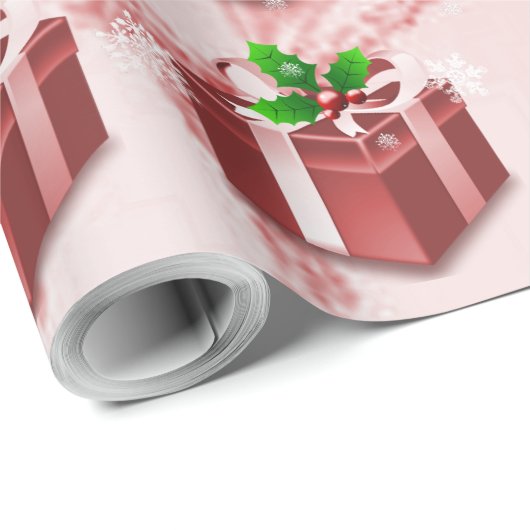 Red Christmas Geschenkpapier (Rolleneckpunkt)