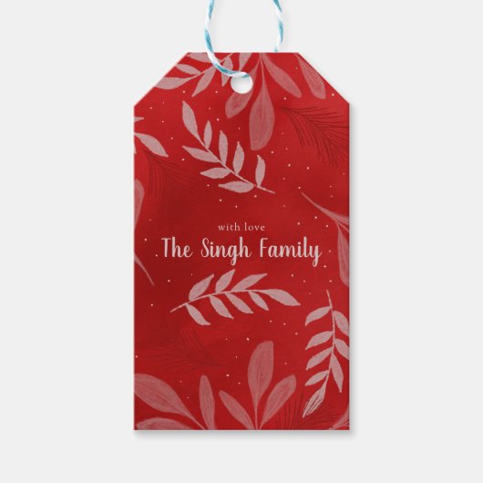 Red Christmas Geschenktasche Geschenkanhänger (Vorderseite)