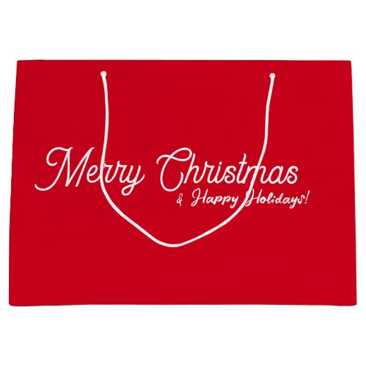 Red Christmas Geschenktasche Große Geschenktüte (Vorderseite)