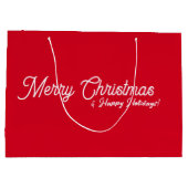 Red Christmas Geschenktasche Große Geschenktüte (Rückseite)