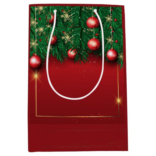 Red Christmas Geschenktasche Mittlere Geschenktüte