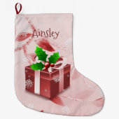 Red Christmas Gift Strumpf Großer Weihnachtsstrumpf (Vorderseite)
