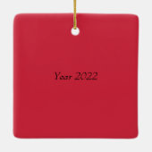 Red Christmas Gnomes Keramikornament (Rückseite)