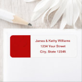 Red Christmas Grußkarten Rücksendeadressen-Aufkleb (Insitu)