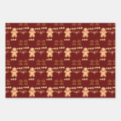 red Christmas  happy day and Christmas stocking Geschenkpapier Set (Vorderseite 3)