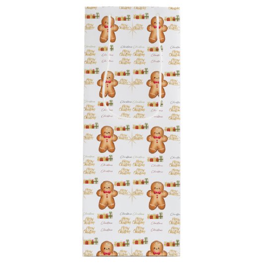 red Christmas  happy day and Christmas stocking Geschenktüte Für Weinflaschen (Vorderseite)