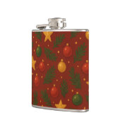 Red Christmas Hip Flask - Klassisches Weihnachtsge Flachmann (Links)