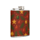 Red Christmas Hip Flask - Klassisches Weihnachtsge Flachmann (Rechts)