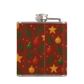 Red Christmas Hip Flask - Klassisches Weihnachtsge Flachmann (Rückseite)