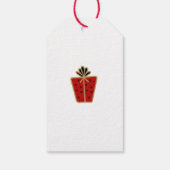 Red Christmas Holiday Cheers Geschenkanhänger (Rückseite)