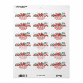 Red Christmas Houses Realtor Return Address Adressaufkleber (Vorne)