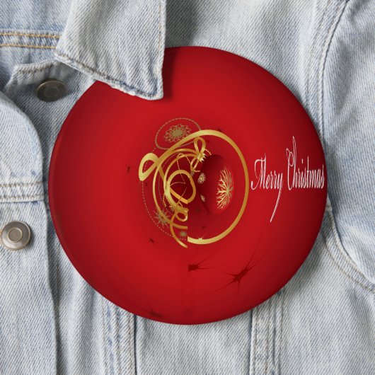 Red Christmas Jingle Bells haben einen gesegneten  Button (Beispiel)