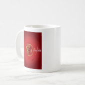 Red Christmas Jingle Bells haben einen gesegneten  Kaffeetasse (Vorderseite Links)